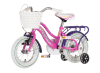 BICIKL KIDS VISITOR BEST FRIEND 12" 8" V-BRAKE  KONTRA 95-115CM (12") ROZE NEON UV SJAJ