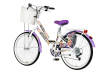 Bicikl Visitor Fashion Malibu 24" belo ljubičasti
