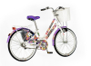 Bicikl Visitor Fashion Malibu 24" belo ljubičasti