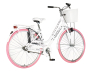 Visitor dotty fashion bicikla belo roza-fas2830f