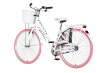 Visitor dotty fashion bicikla belo roza-fas2830f