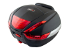 Kofer za motor zadnji crni sa reflektorom, naslonom i karbonskom zastitom 38L 52X45.5X34CM