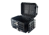 Kofer za motor zadnji crni sa naslonom i duplom bravom 45L 42X36X33CM
