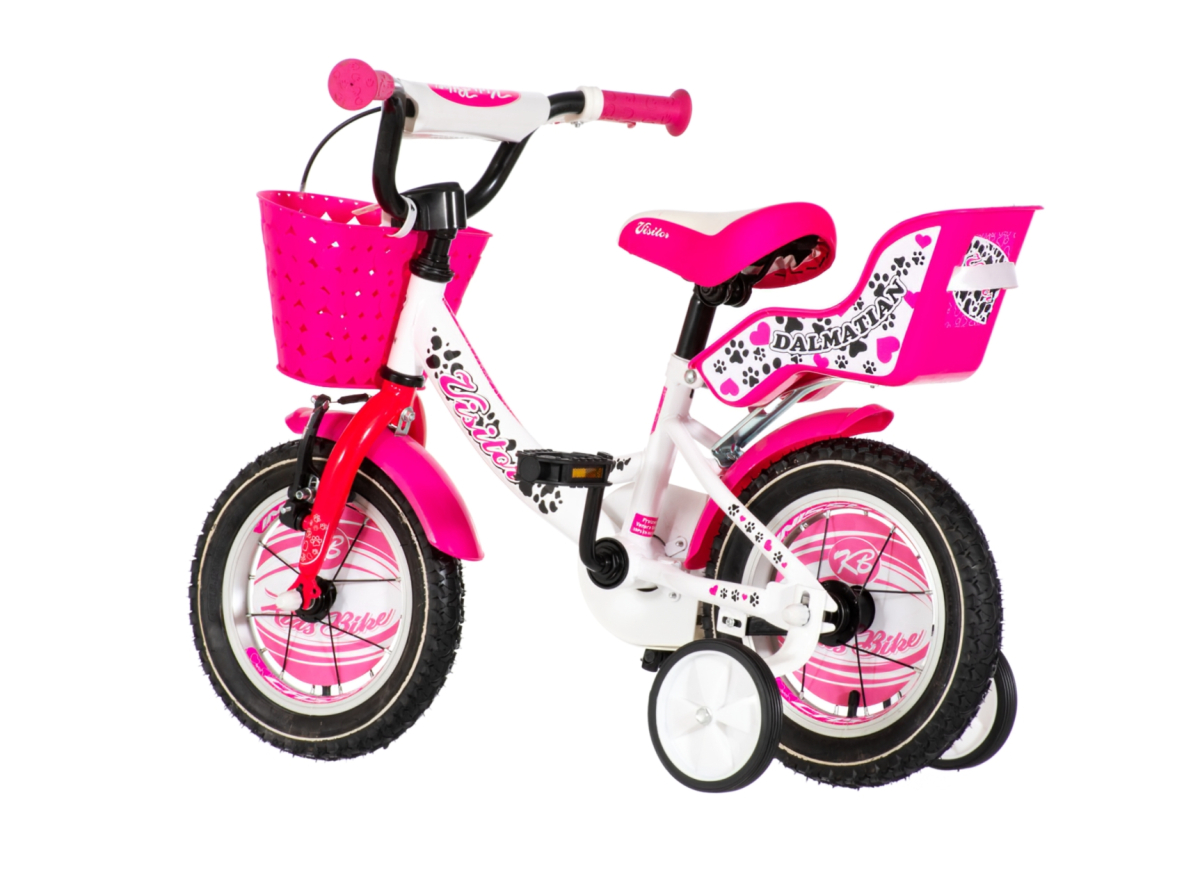 Bicikl Visitor Dalmatian  12" roze beli