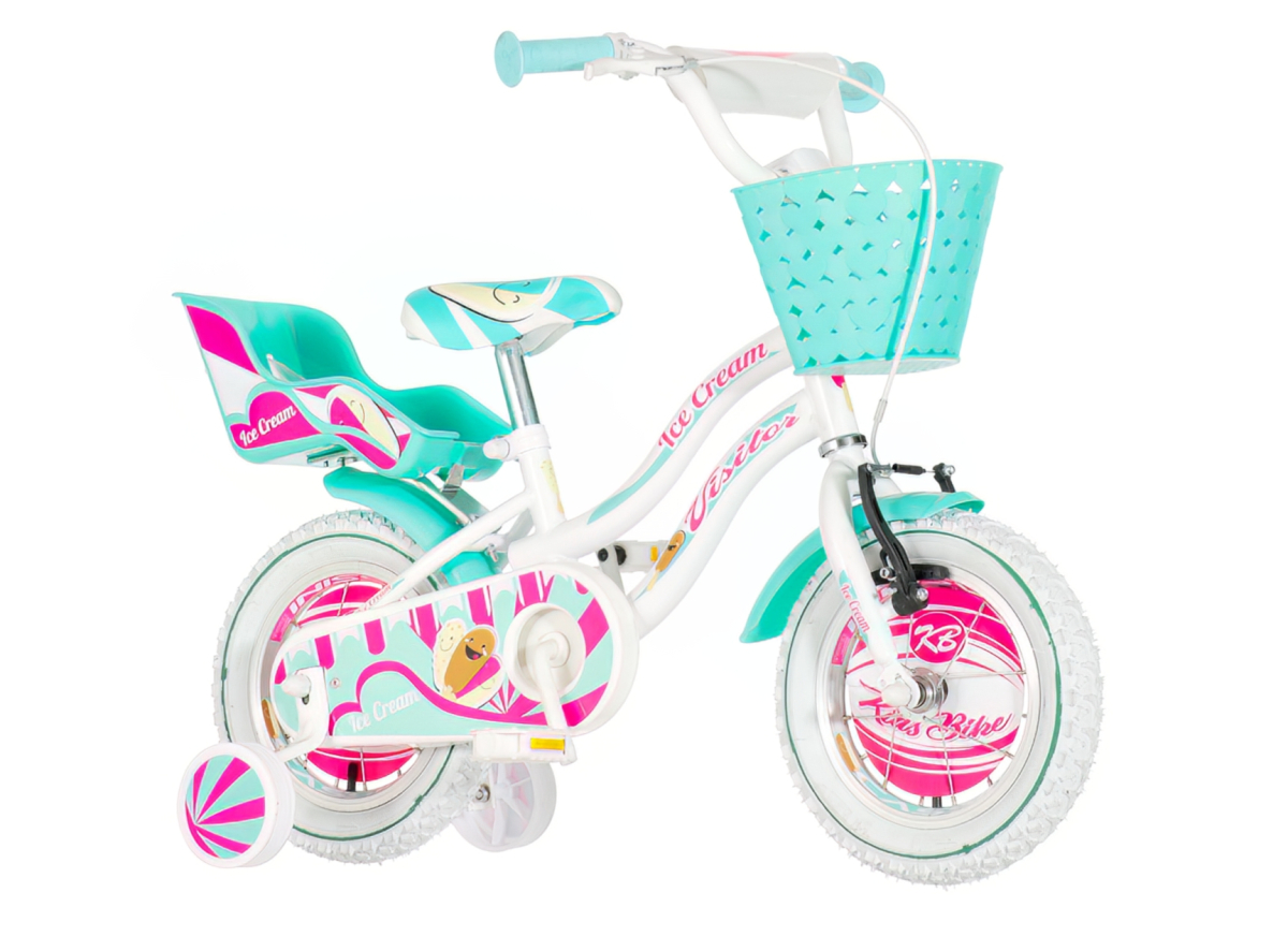 Bicikl Visitor Ice cream 12" belo tirkiz