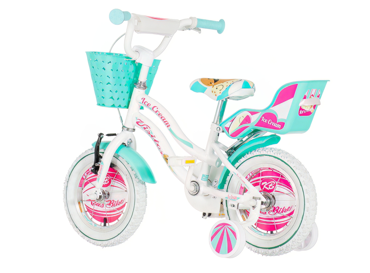 Bicikl Visitor Ice cream 12" belo tirkiz