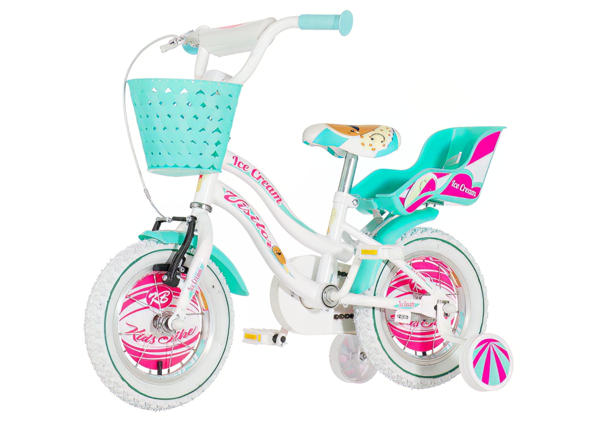 Bicikl Visitor Ice cream 12" belo tirkiz