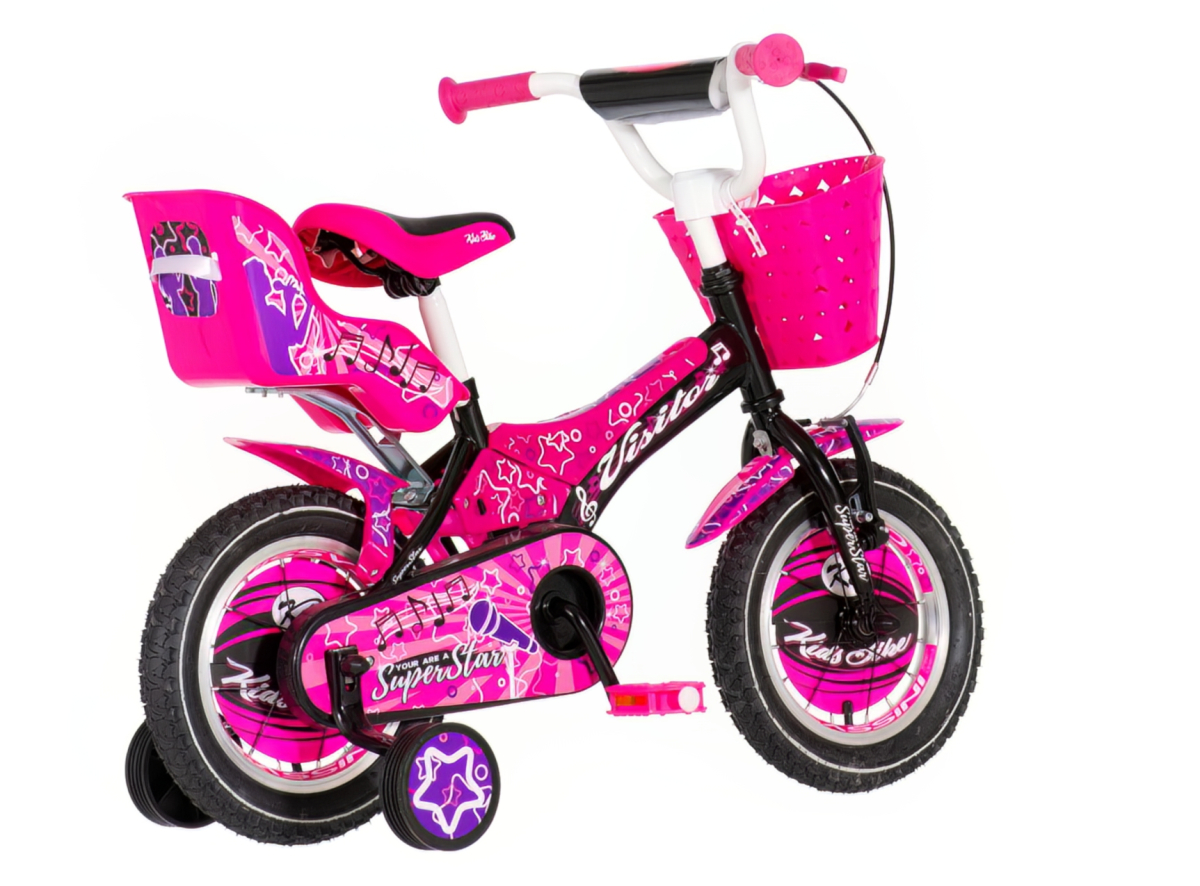 Bicikl Visitor Super star  12"crno ljubičasti