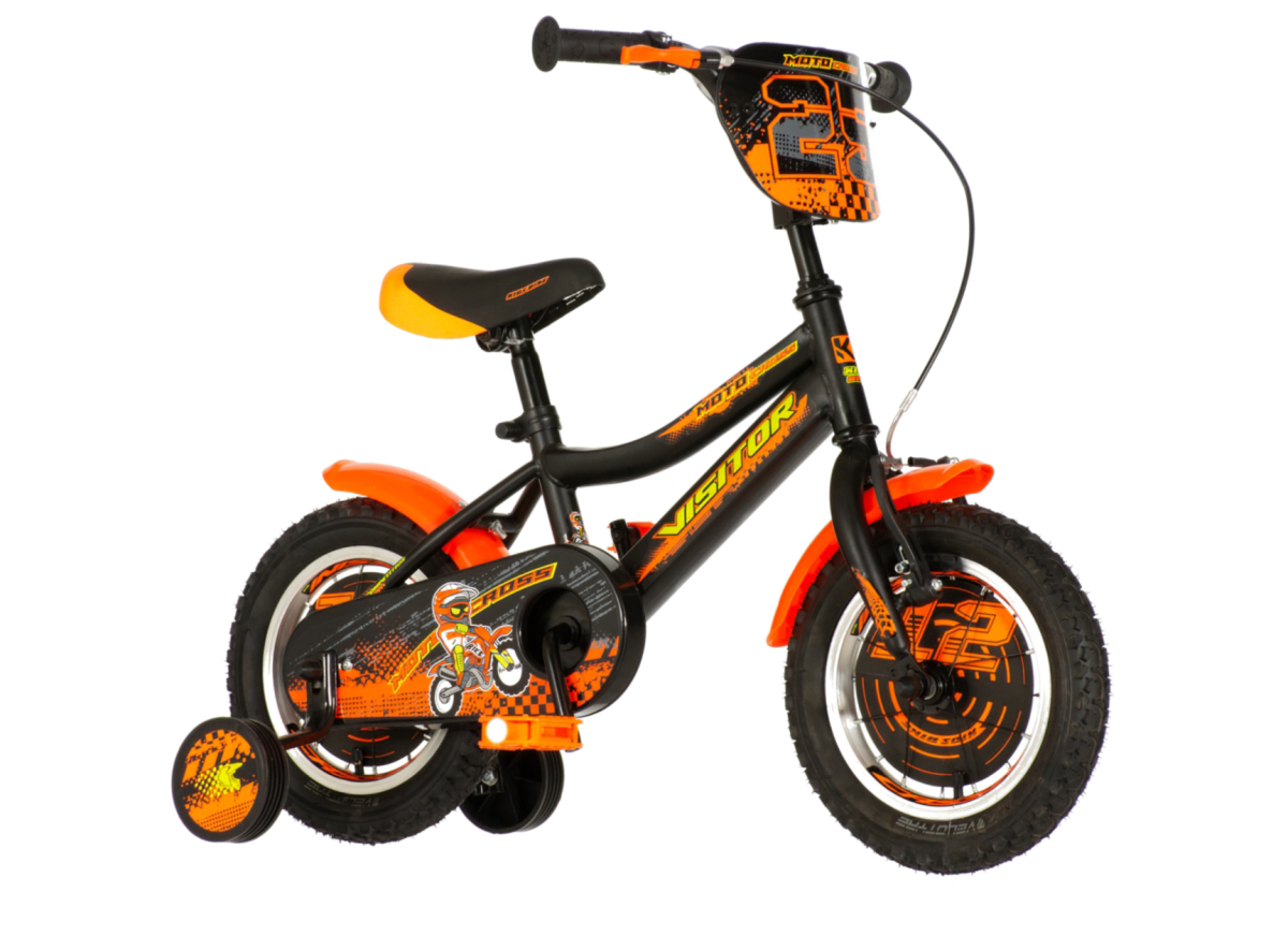 Bicikl Visitor Moto cross 12" crno narandžasti