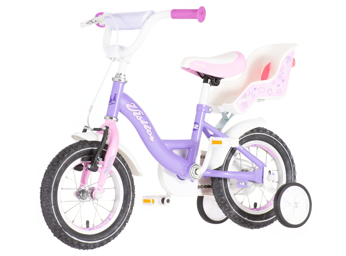 Bicikl Visitor Lovely little princess 12" ljubičasti