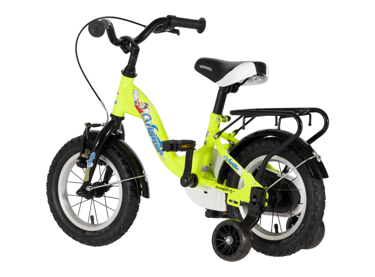 BICIKL KIDS VISITOR AVIATOR 12" 8" V-BRAKE  KONTRA 95-115CM (12") NEON ZELENI