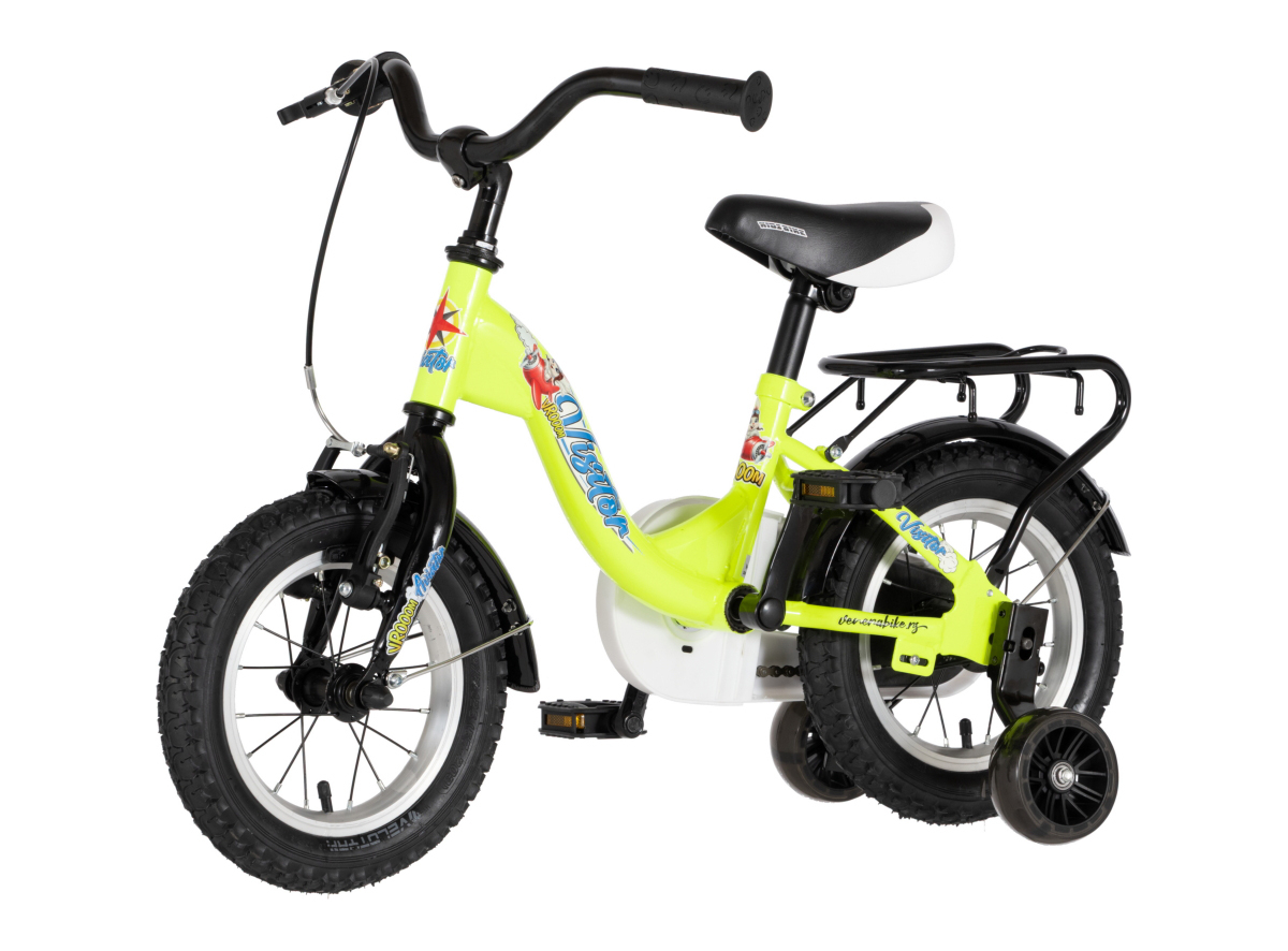 BICIKL KIDS VISITOR AVIATOR 12" 8" V-BRAKE  KONTRA 95-115CM (12") NEON ZELENI