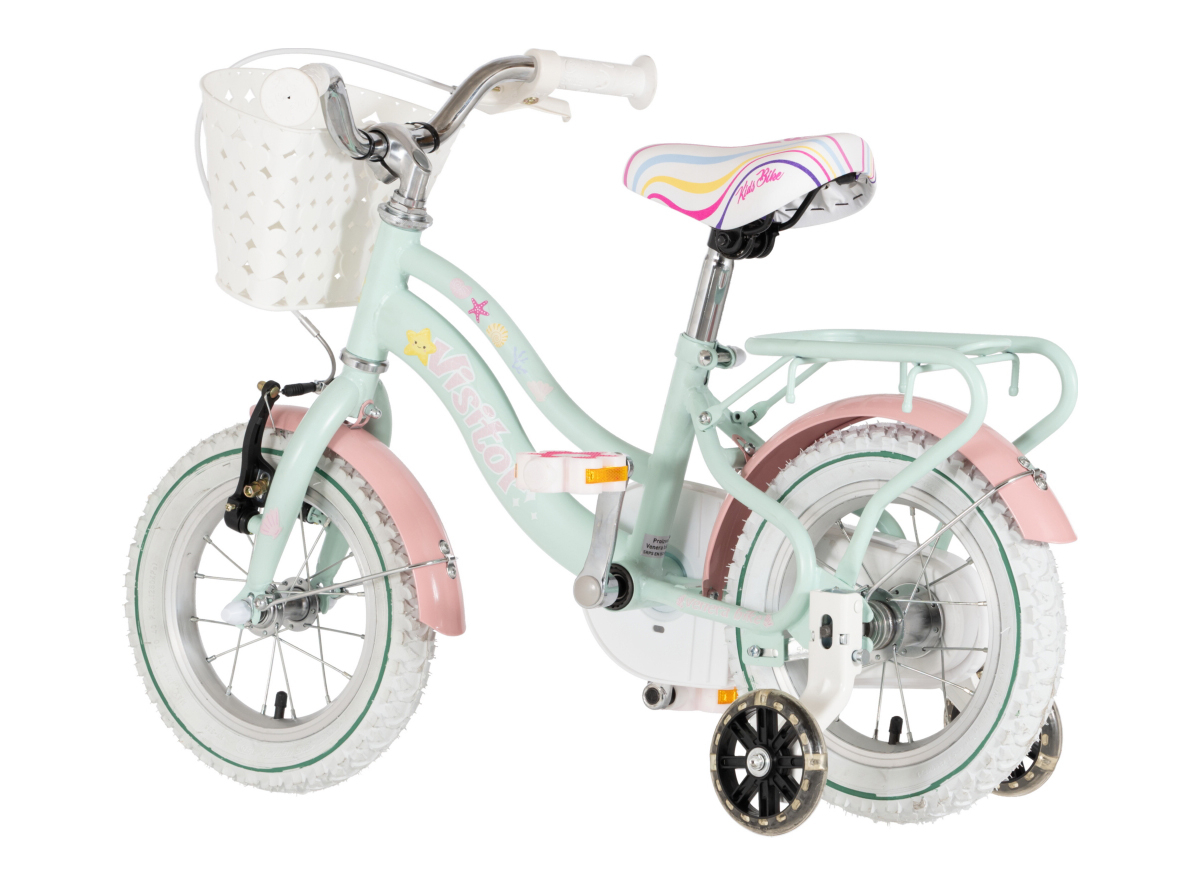 BICIKL KIDS VISITOR PEARL 12" 8" V-BRAKE  KONTRA 95-115CM (12") TIRKIZ