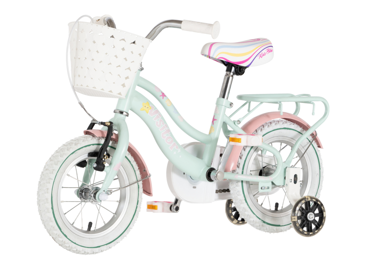 BICIKL KIDS VISITOR PEARL 12" 8" V-BRAKE  KONTRA 95-115CM (12") TIRKIZ