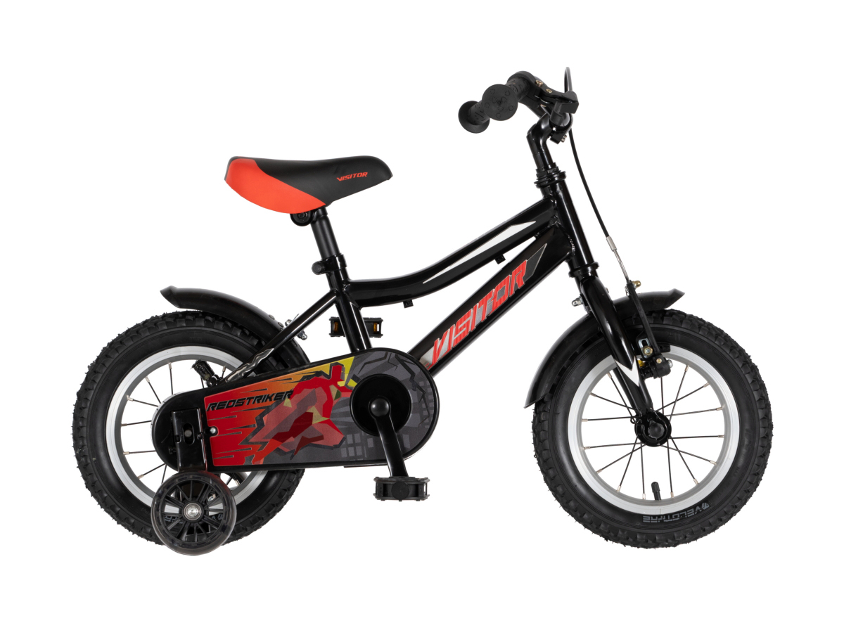BICIKL KIDS VISITOR REDSTRIKER 12" 8" V-BRAKE  KONTRA 95-115CM (12") CRNO CRVENI