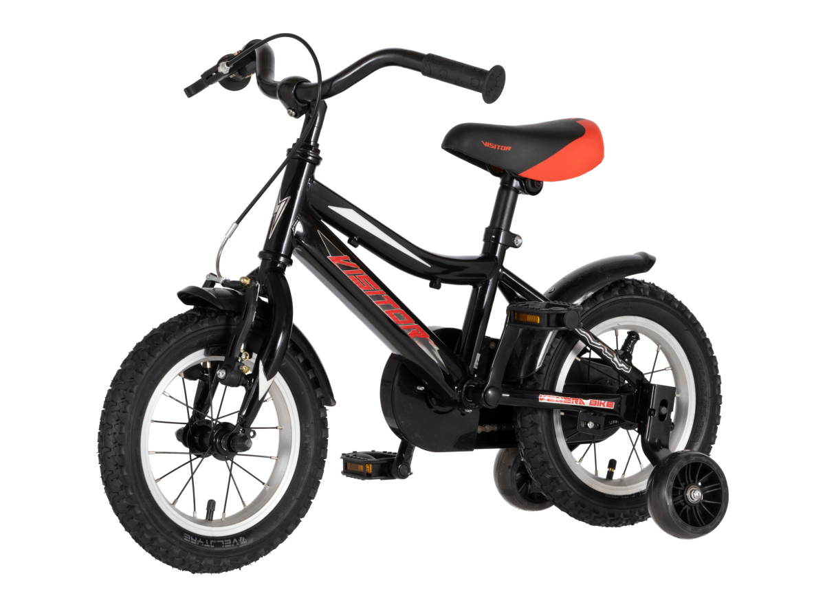 BICIKL KIDS VISITOR REDSTRIKER 12" 8" V-BRAKE  KONTRA 95-115CM (12") CRNO CRVENI