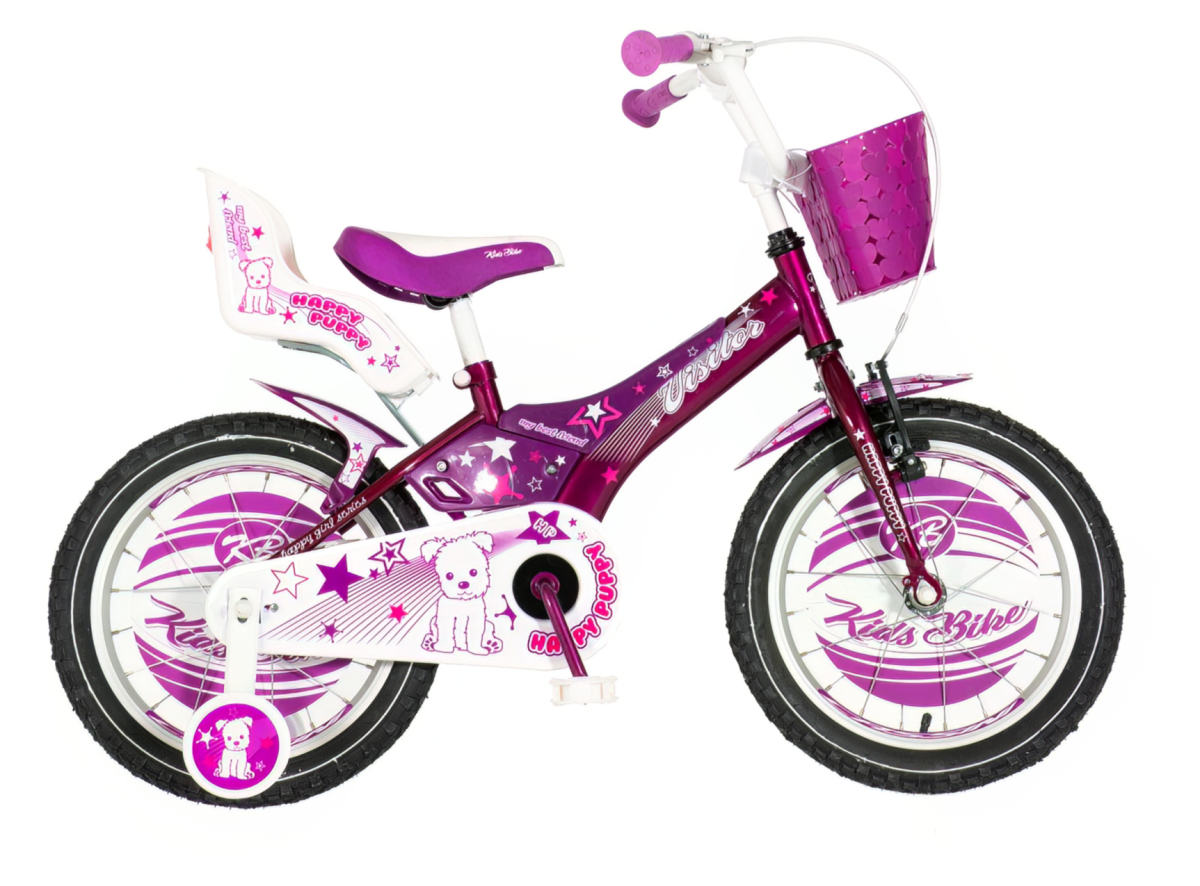 Bicikl Visitor Happy puppy 16" ljubičasto beli