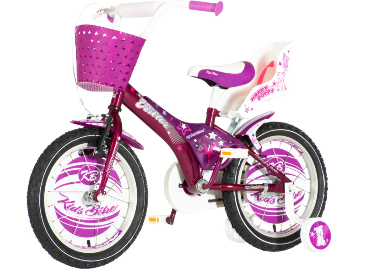 Bicikl Visitor Happy puppy 16" ljubičasto beli