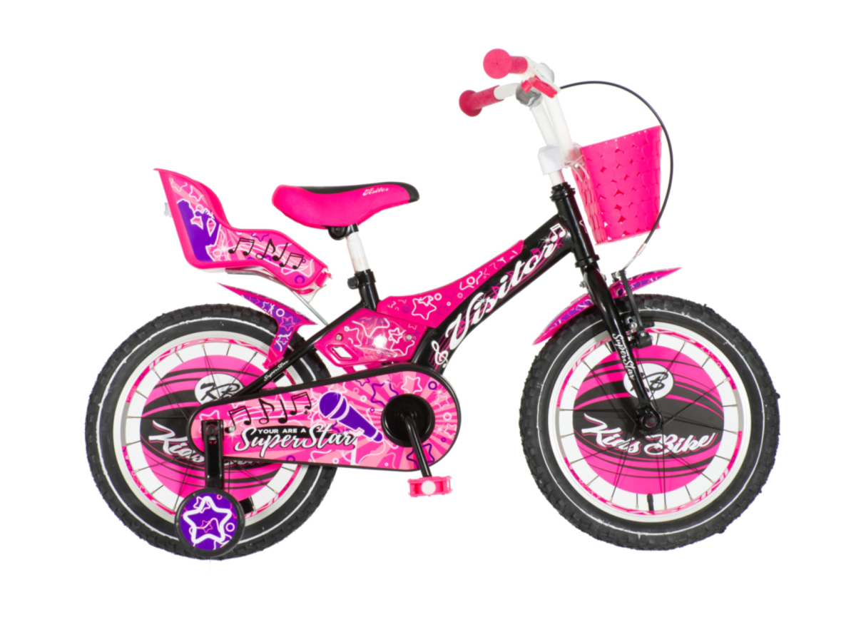 Bicikl Visitor Super star  16"crno ljubičasti