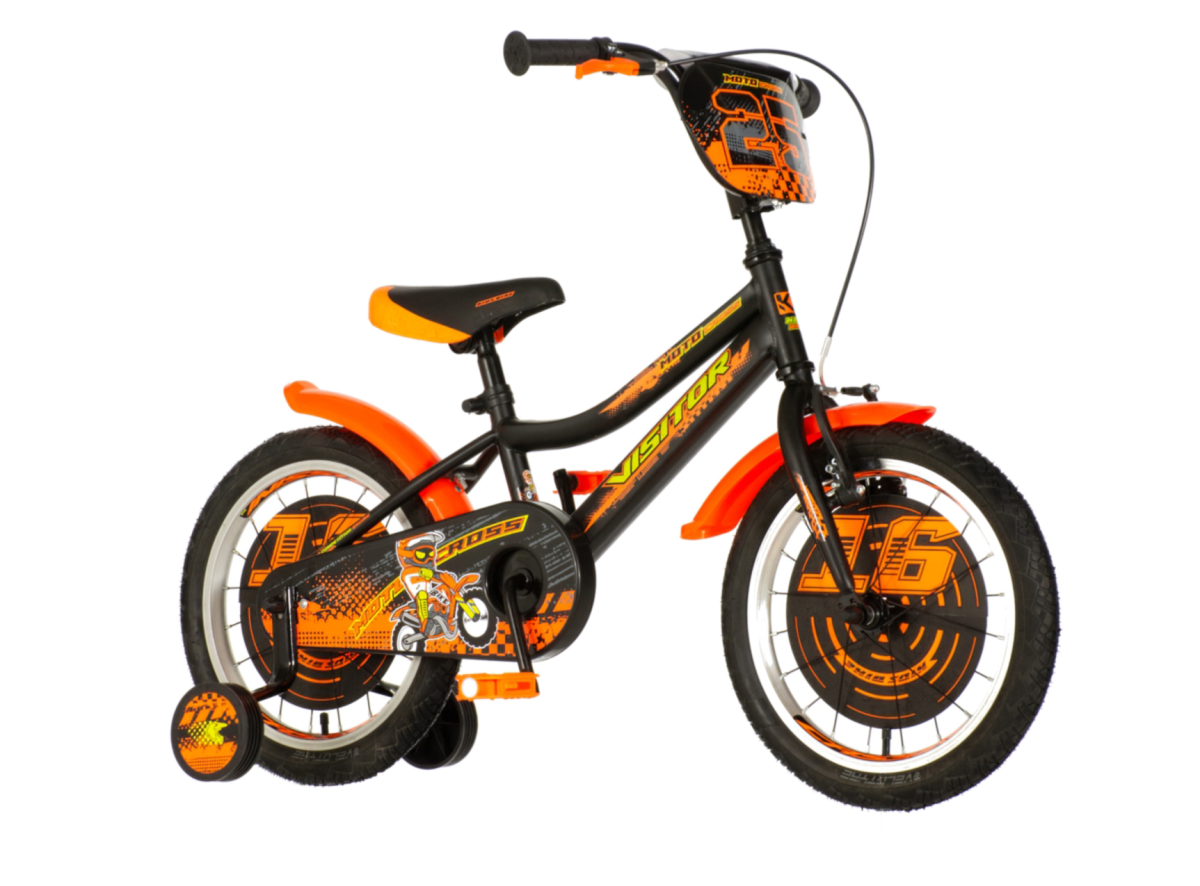 Bicikl Visitor Moto cross 16" crno narandžasti