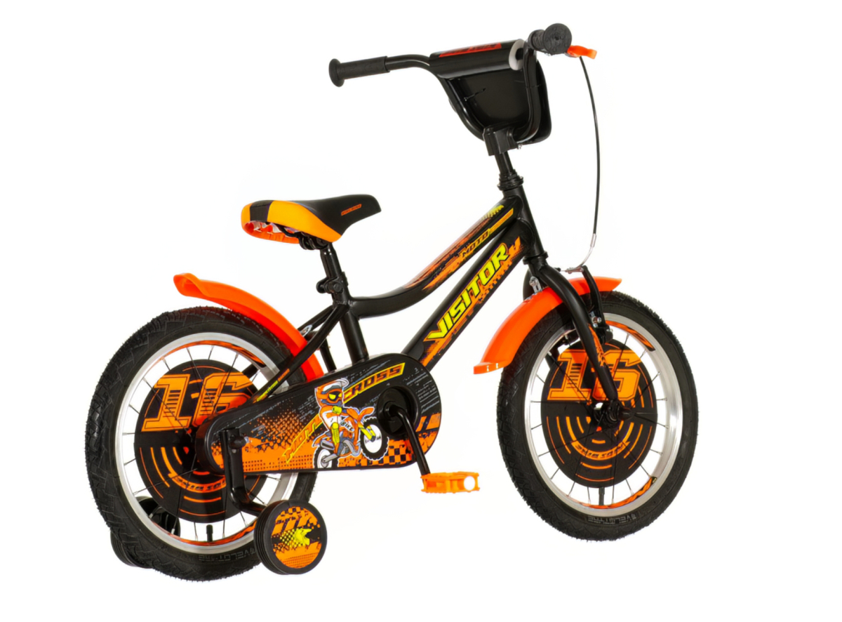 Bicikl Visitor Moto cross 16" crno narandžasti