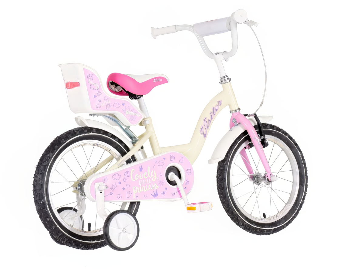Bicikl Visitor Lovely little princess 16" belo roze