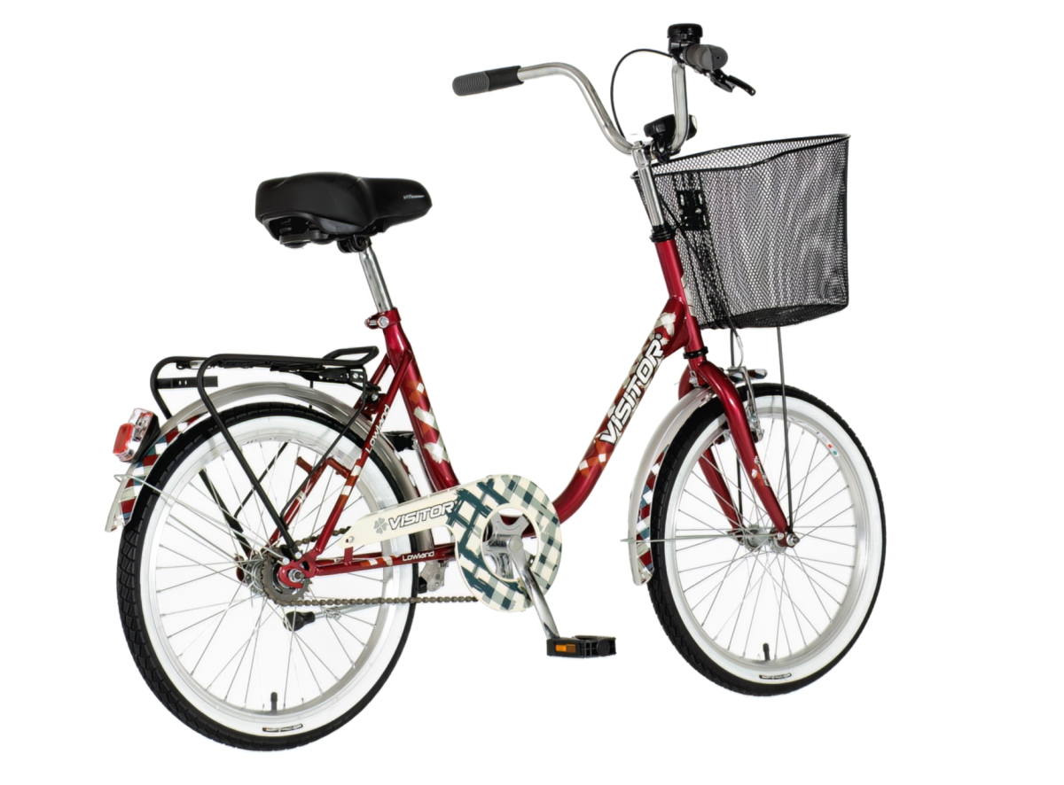 Bicikl Visitor Lowland 20" bordo sivi