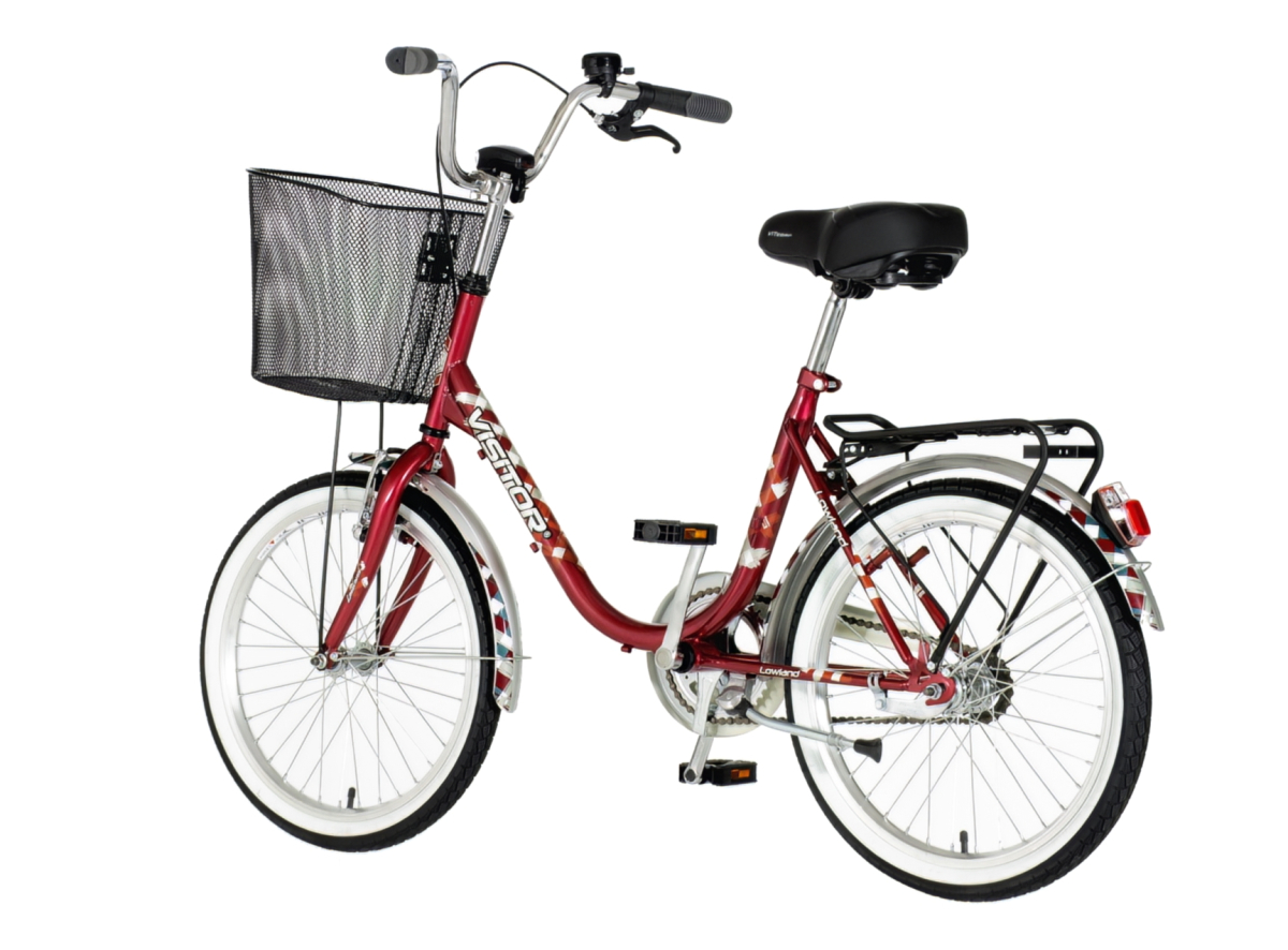 Bicikl Visitor Lowland 20" bordo sivi