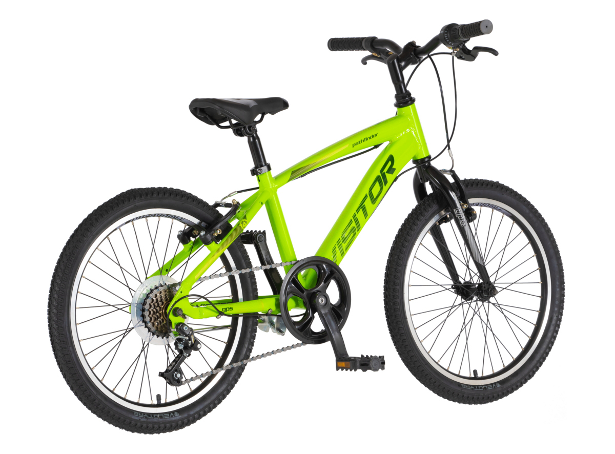 BICIKL JUNIOR 20 VISITOR FOX ROLL ALU 20" TVRDA ALU 12" V-BRAKE  6 BRZINA 132-155CM (XS) ZELENI NEON