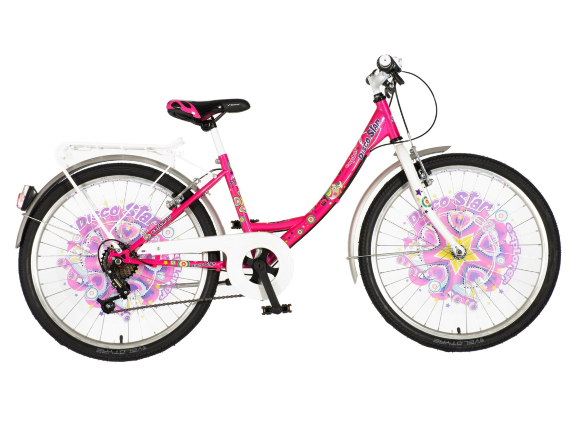 Bicikl Explorer Fashion Disco star 24" roze beli