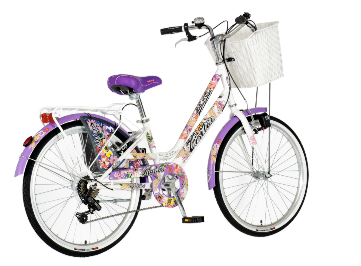 Bicikl Visitor Fashion Malibu 24" belo ljubičasti