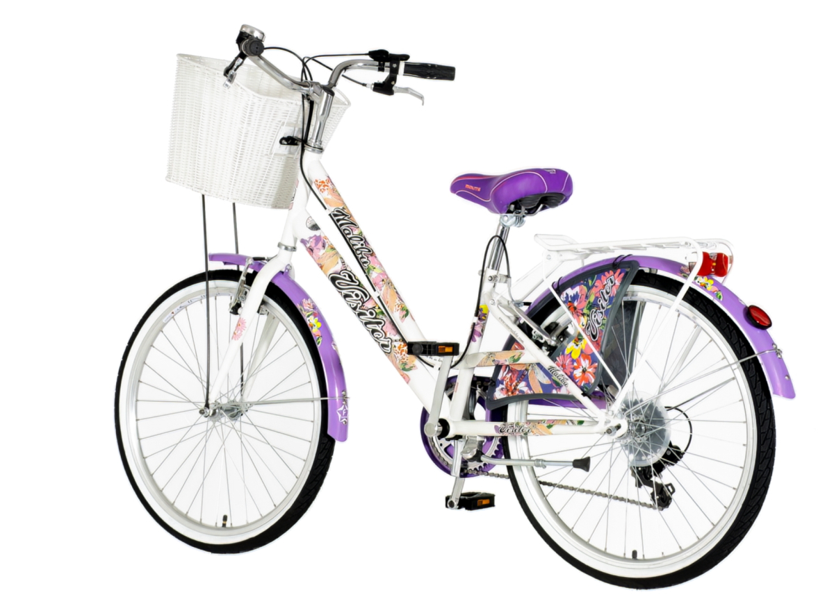 Bicikl Visitor Fashion Malibu 24" belo ljubičasti
