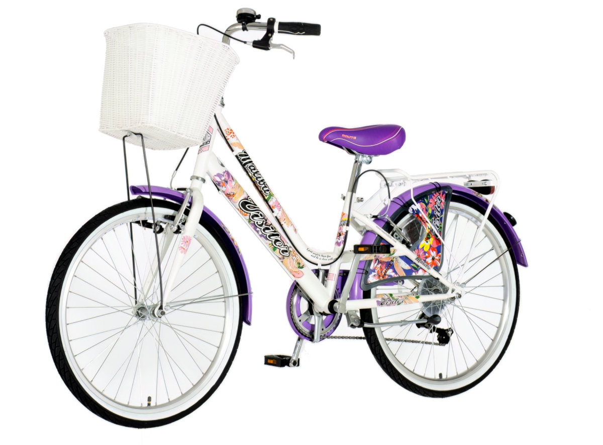 Bicikl Visitor Fashion Malibu 24" belo ljubičasti