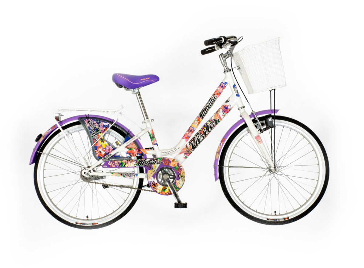 Bicikl Visitor Fashion Malibu 24" belo ljubičasti