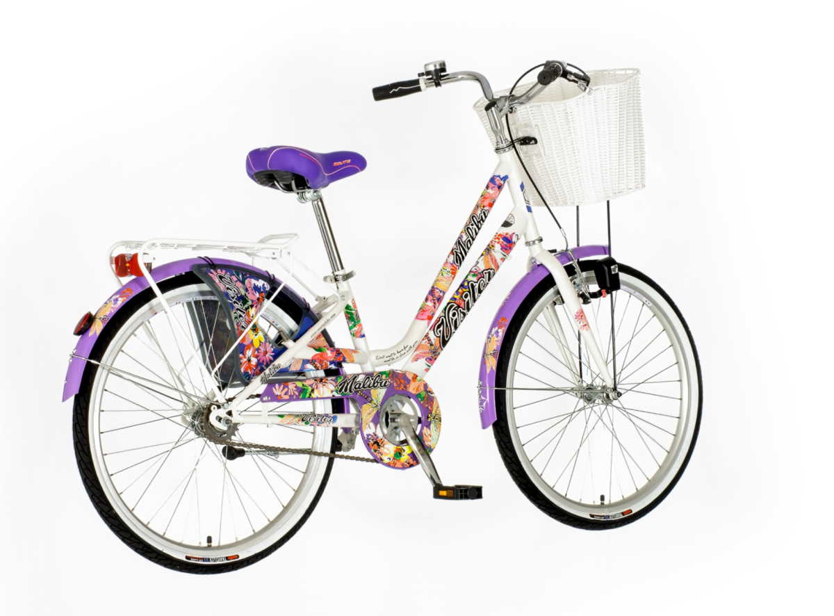 Bicikl Visitor Fashion Malibu 24" belo ljubičasti