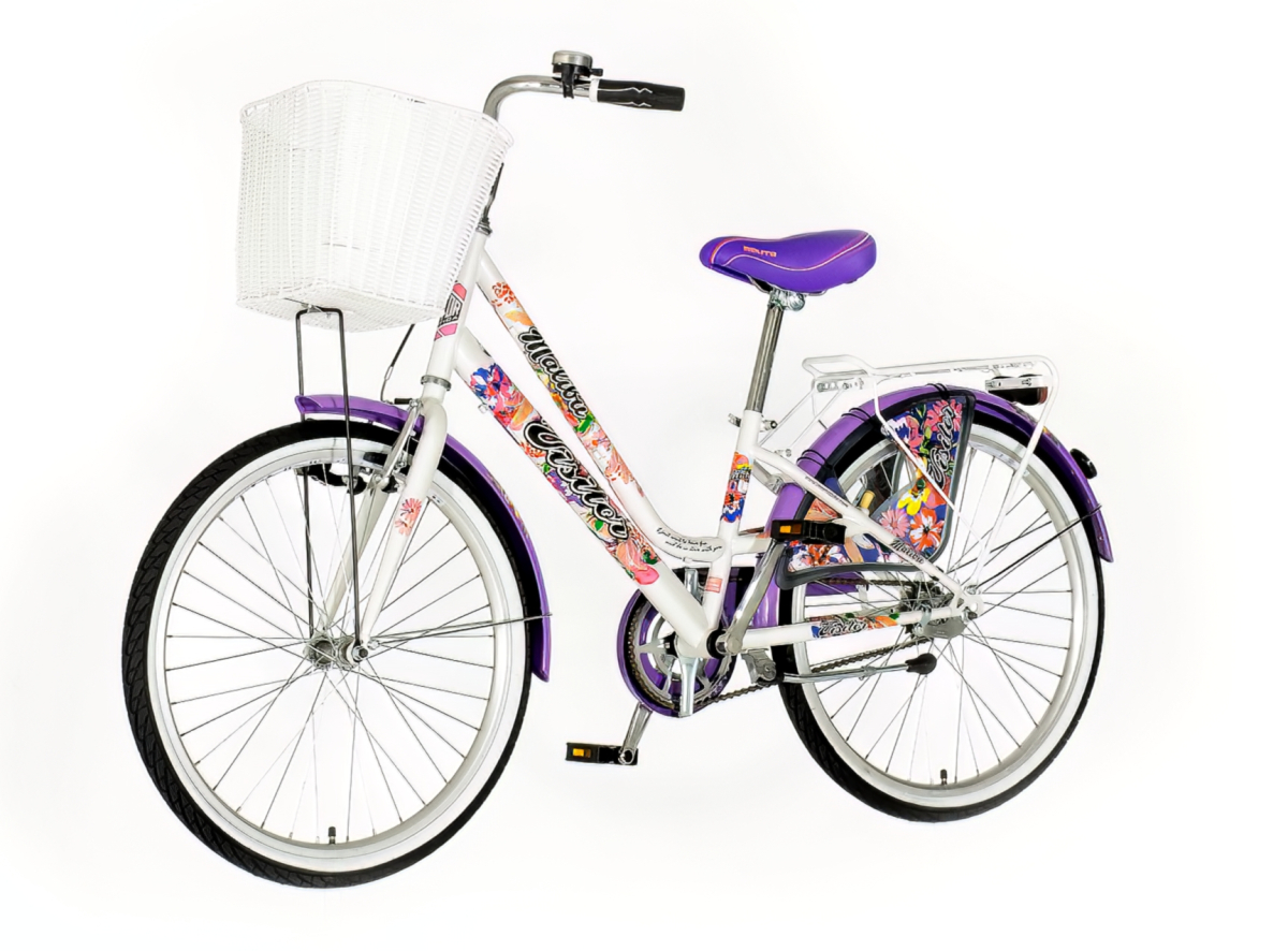 Bicikl Visitor Fashion Malibu 24" belo ljubičasti