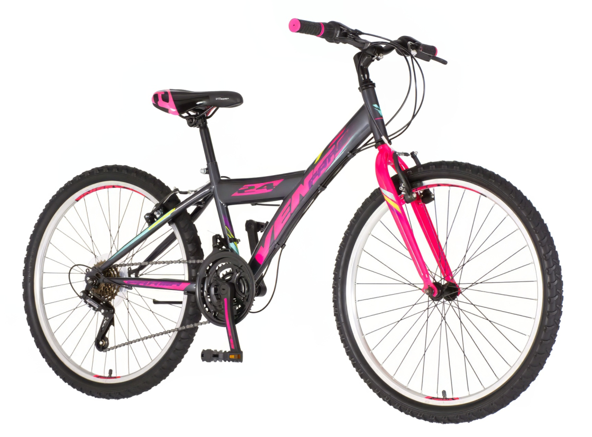 Bicikl Venssini Parma 24" crno roze