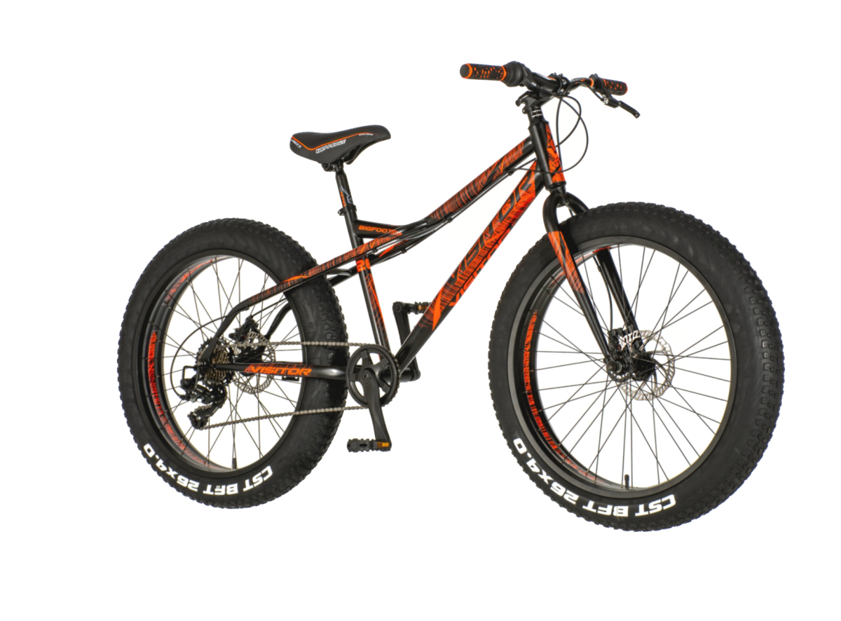 Bicikl Visitor Fat bike 26" Bigfoot sivo narandžasti
