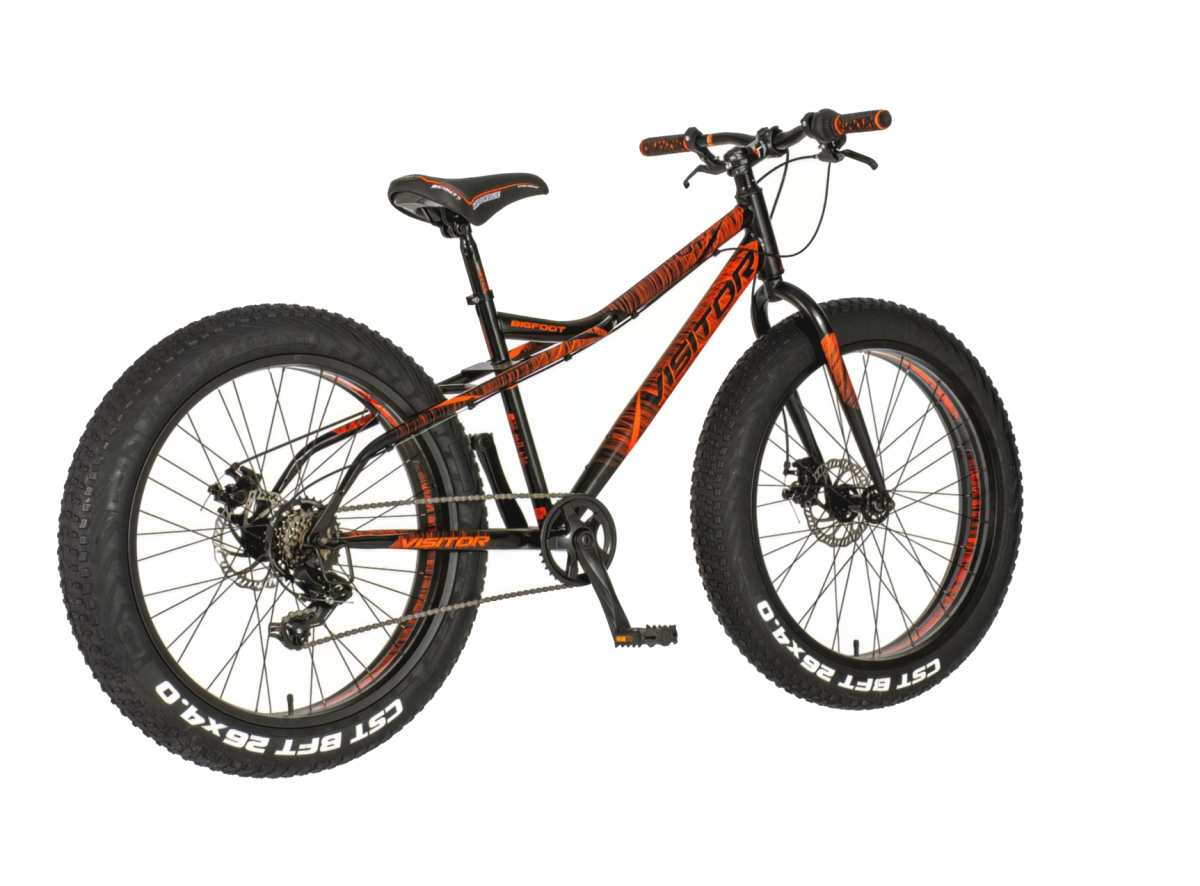 Bicikl Visitor Fat bike 26" Bigfoot sivo narandžasti