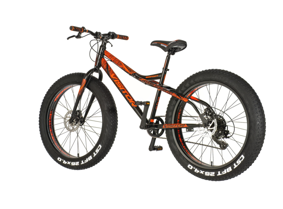 Bicikl Visitor Fat bike 26" Bigfoot sivo narandžasti