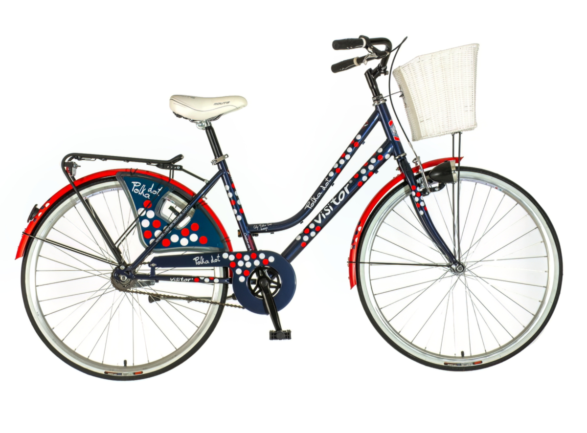 Bicikl Visitor Fashion Polka 26x1.3/8" plavo crveni