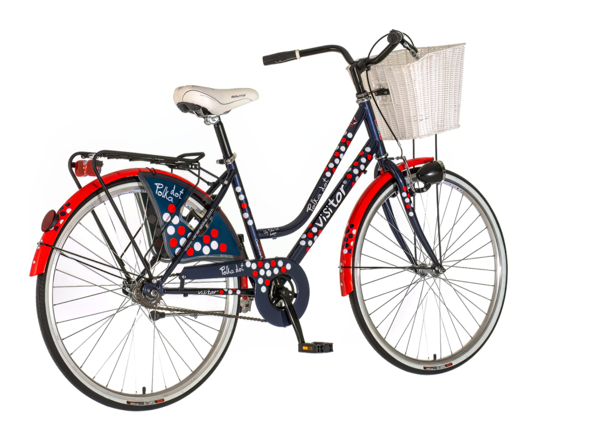 Bicikl Visitor Fashion Polka 26x1.3/8" plavo crveni