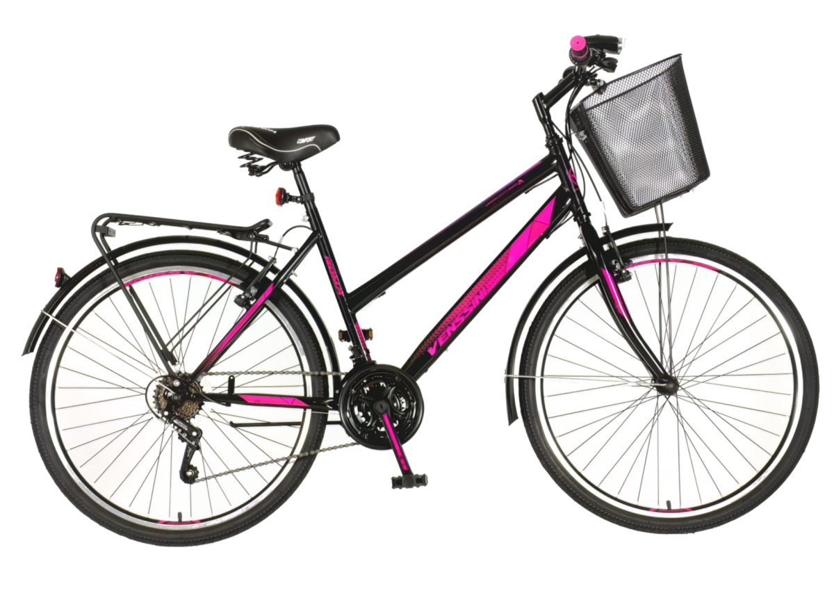 Bicikl Venssini Roma 26" crno roze