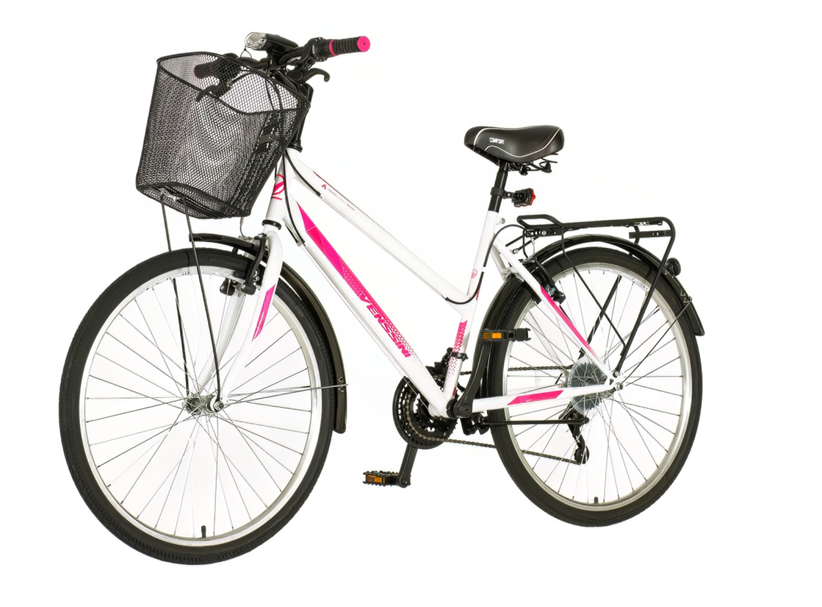 Bicikl Venssini Roma 26" belo roze