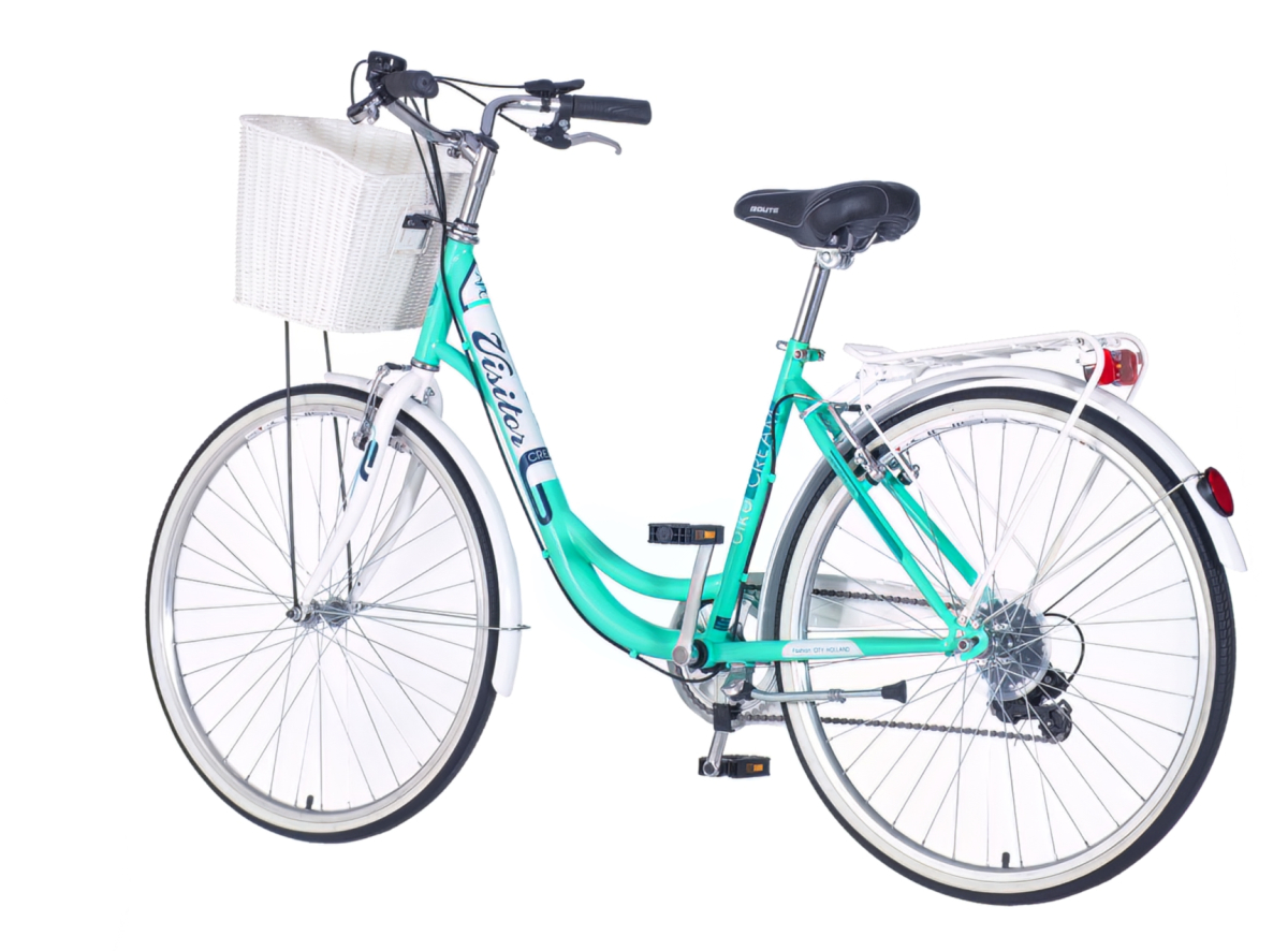 Visitor cream bicikla tirkiz bela-fam2632s6