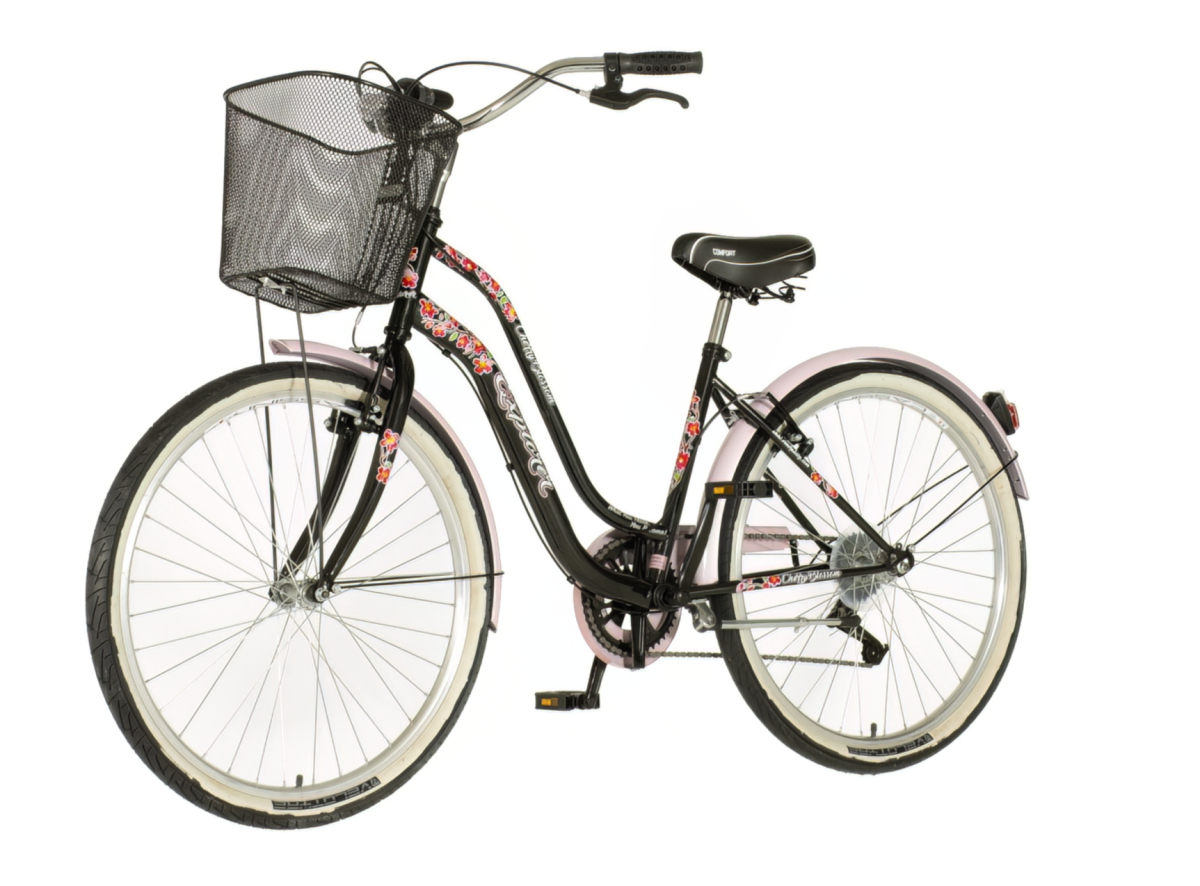 Explorer cherry blossom bicikla crno roza-lad261s6