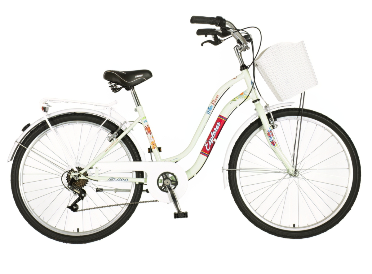White flower explorer bicikla zeleno roza-lad262s6