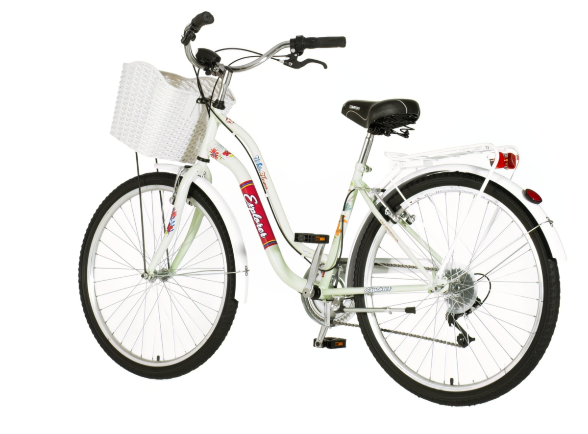 White flower explorer bicikla zeleno roza-lad262s6