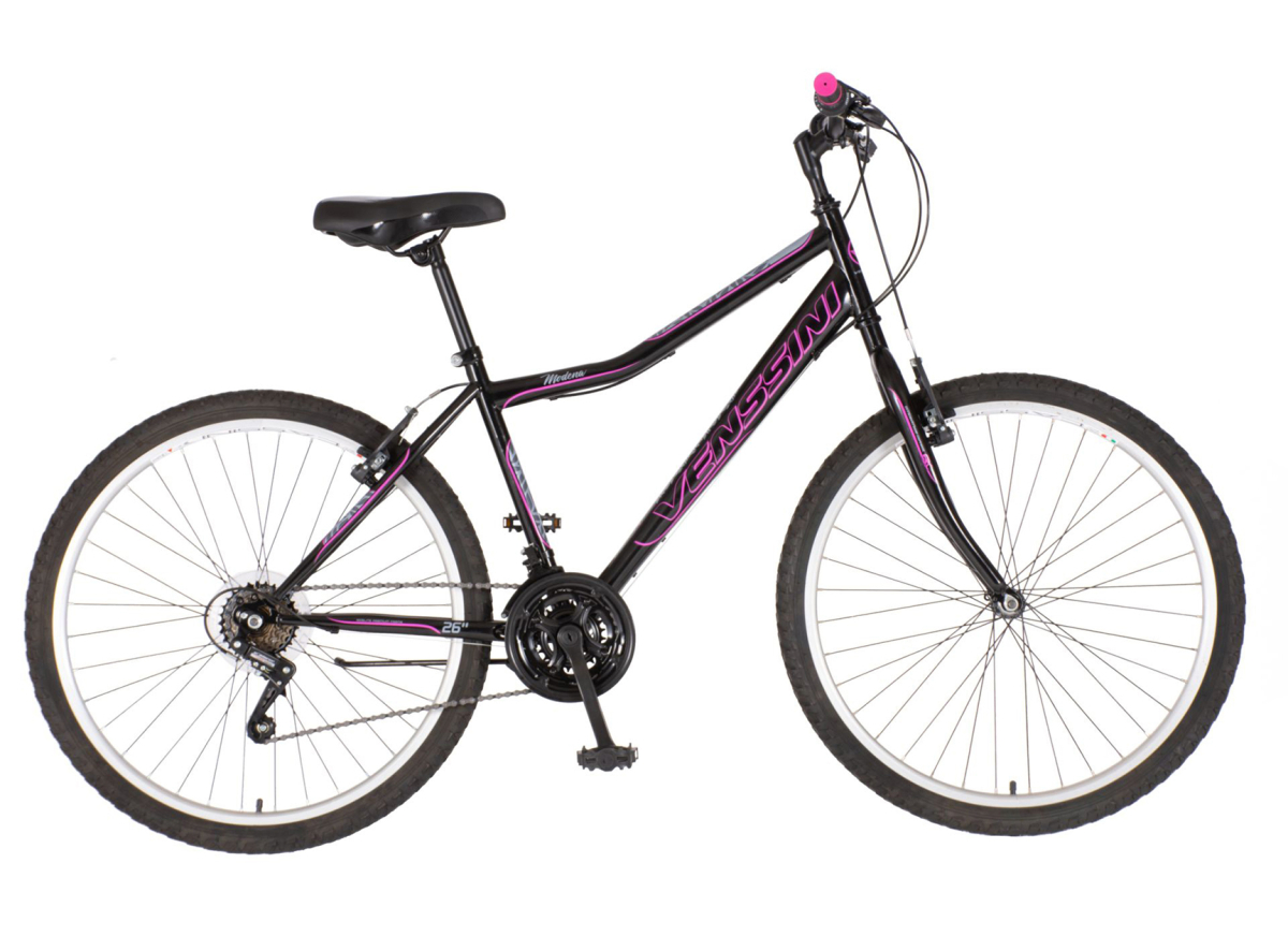 BICIKL MTB VENSSINI MODENA 26" 17" V-BRAKE  18 BRZINA 158-175CM (M) CRNO ROZE