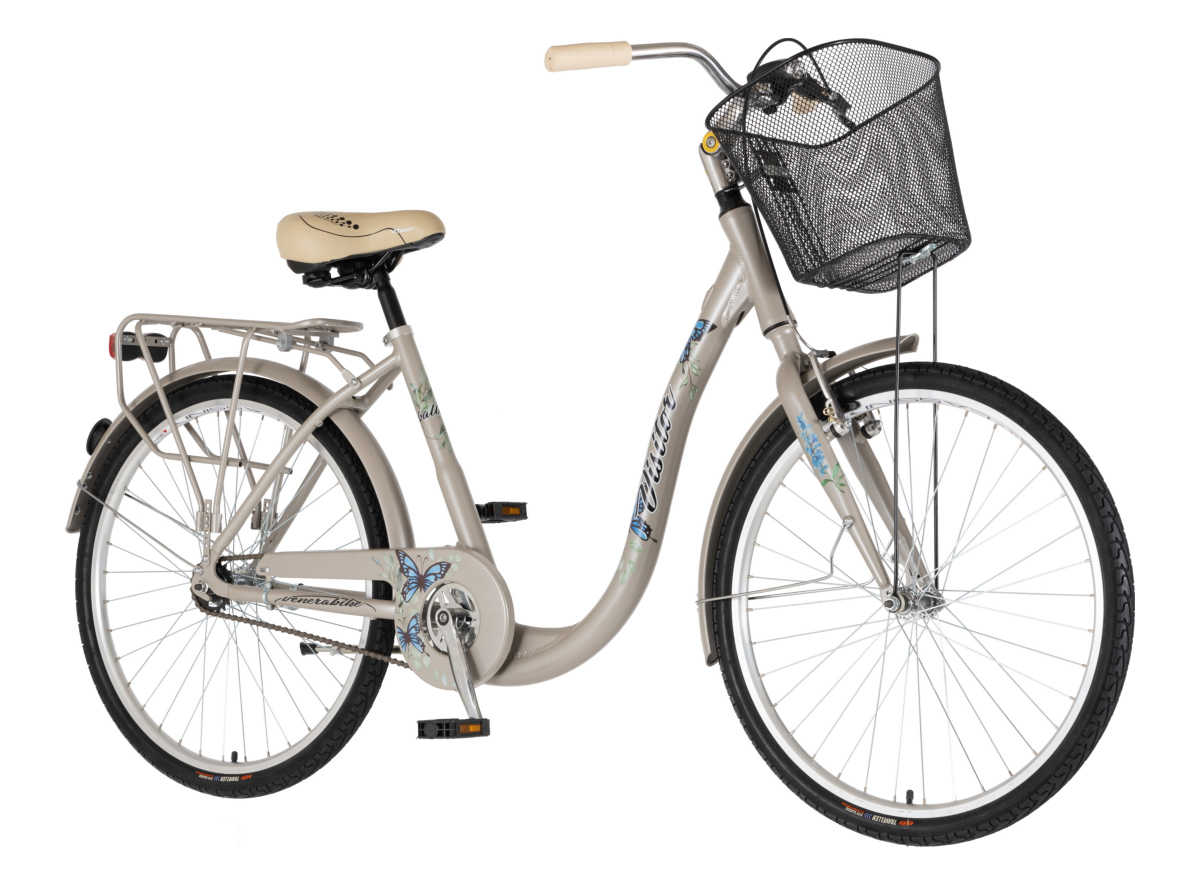 BICIKL FASHION VISITOR BUTTERFLY 26" ALU 17" V-BRAKE KONTRA QUANDA 155-178CM (S/M) SIVI PERLA
